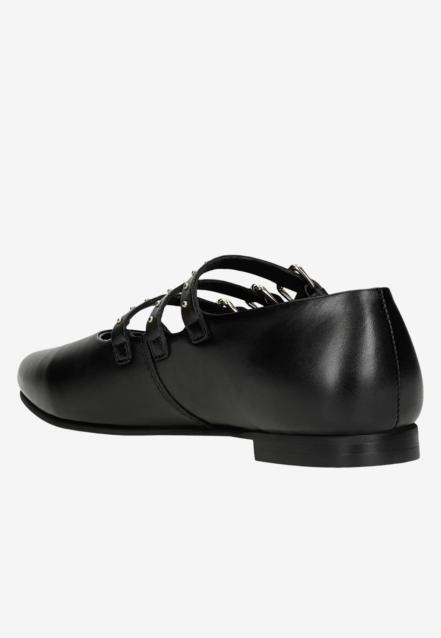 Baleriny damskie w stylu Mary Jane z trzema paskami