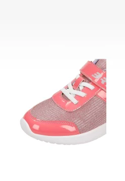 BARTEK różowe sneakersy dla dziewcząt z błyszczącym materiałem 87005-15
