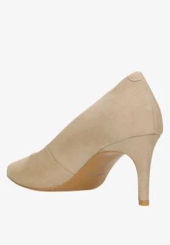 Beżowe czółenka damskie na szpilce