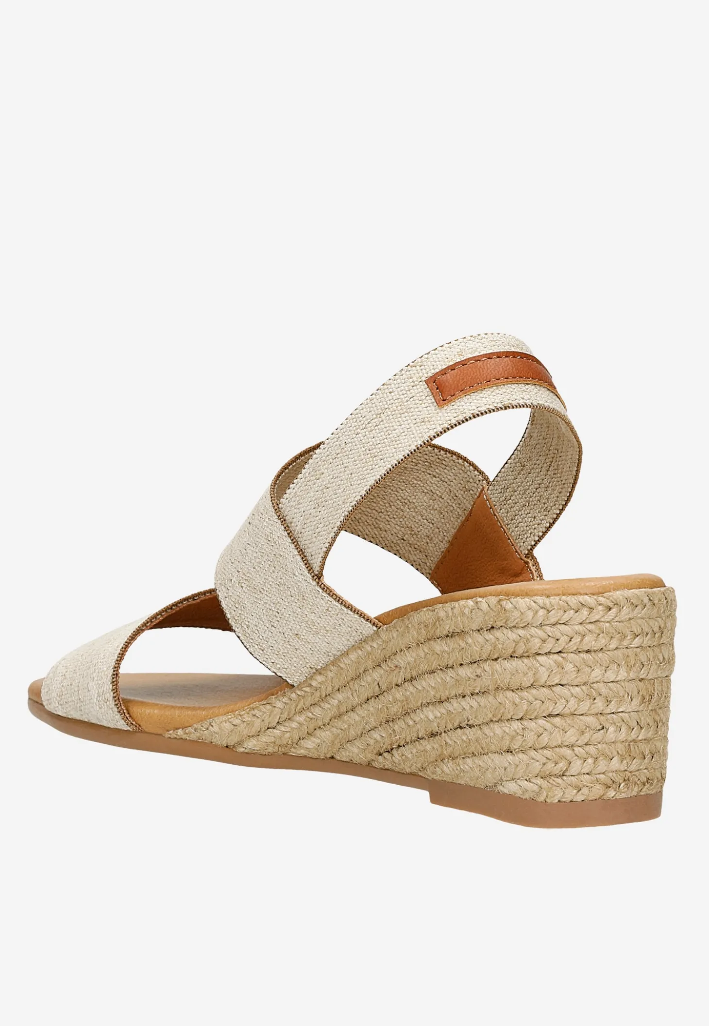 Beżowe espadryle RELAKS na koturnie