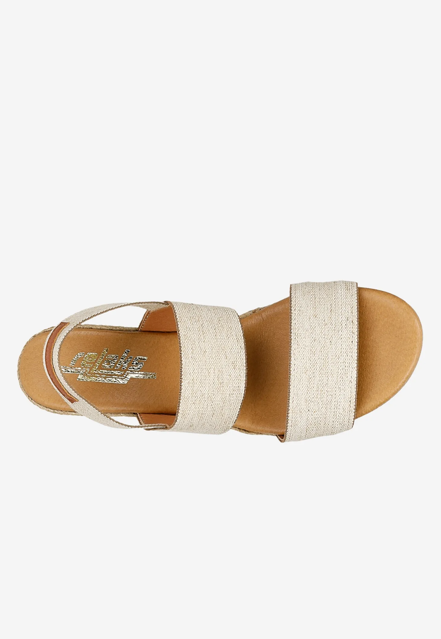 Beżowe espadryle RELAKS na koturnie