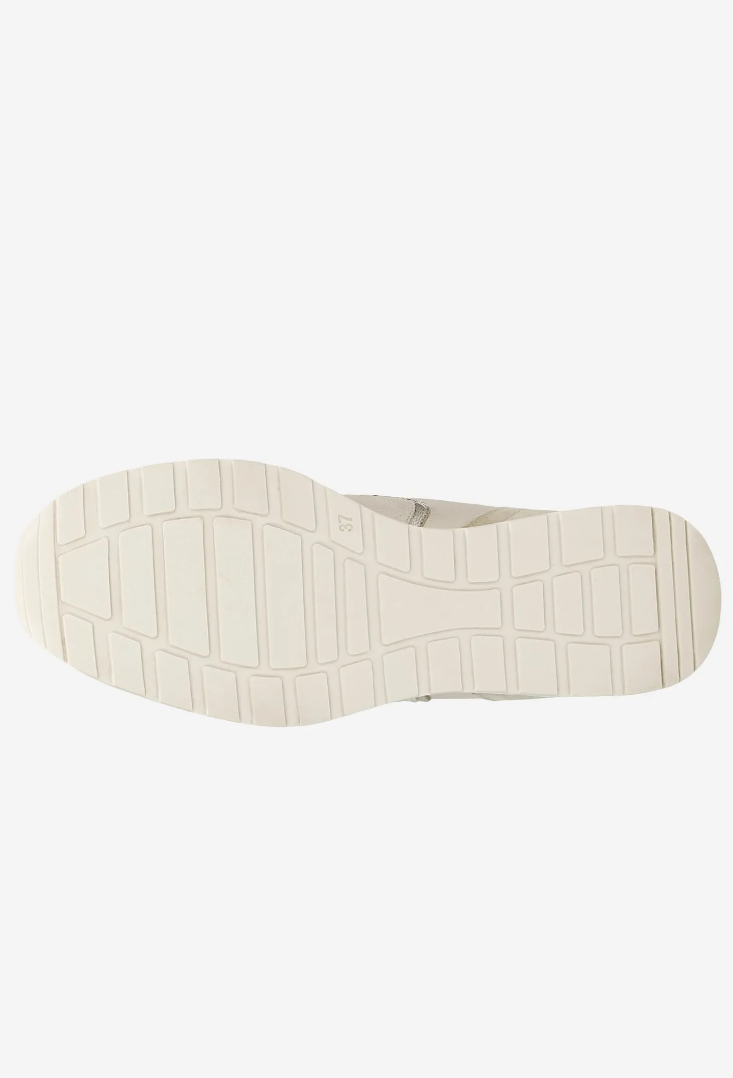 Beżowe sneakersy damskie ze złotymi elementami