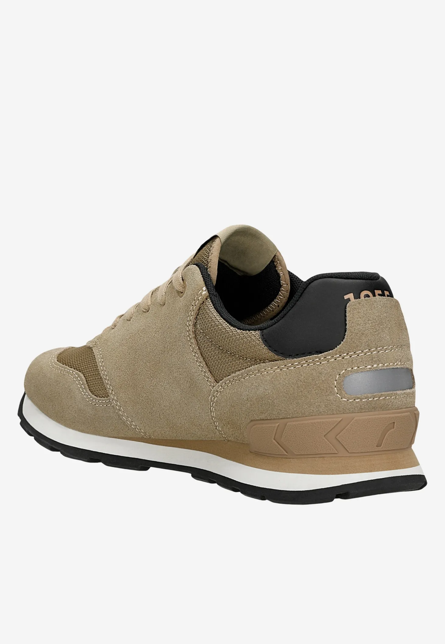 Beżowe sneakersy RELAKS z czarnymi elementami