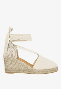 Beżowe zabudowane espadryle RELAKS