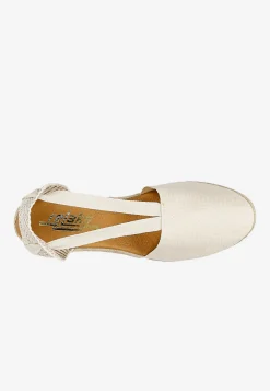 Beżowe zabudowane espadryle RELAKS