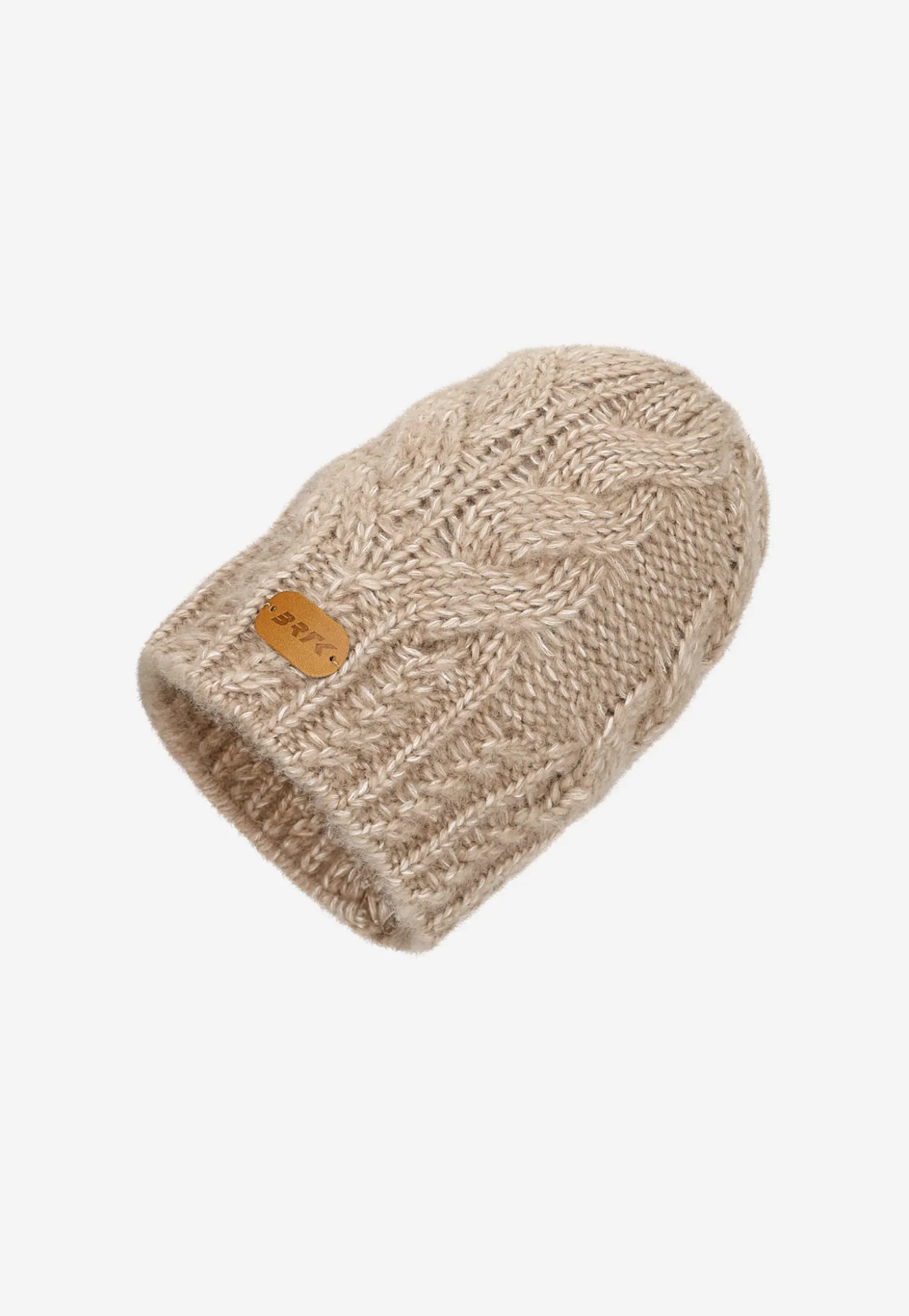 Beżowy zestaw BARTEK z wełną merino 85604-84, czapka + komin