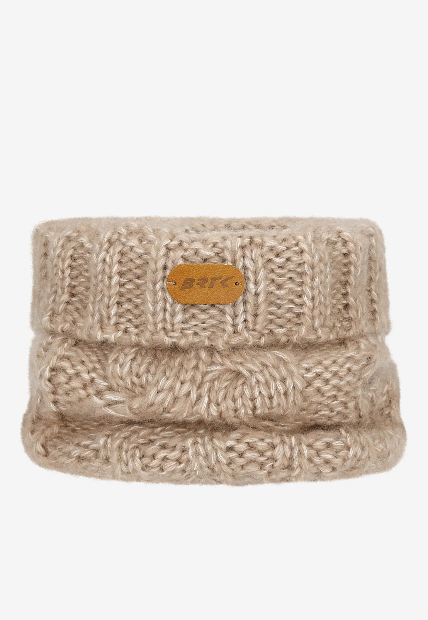 Beżowy zestaw BARTEK z wełną merino 85604-84, czapka + komin