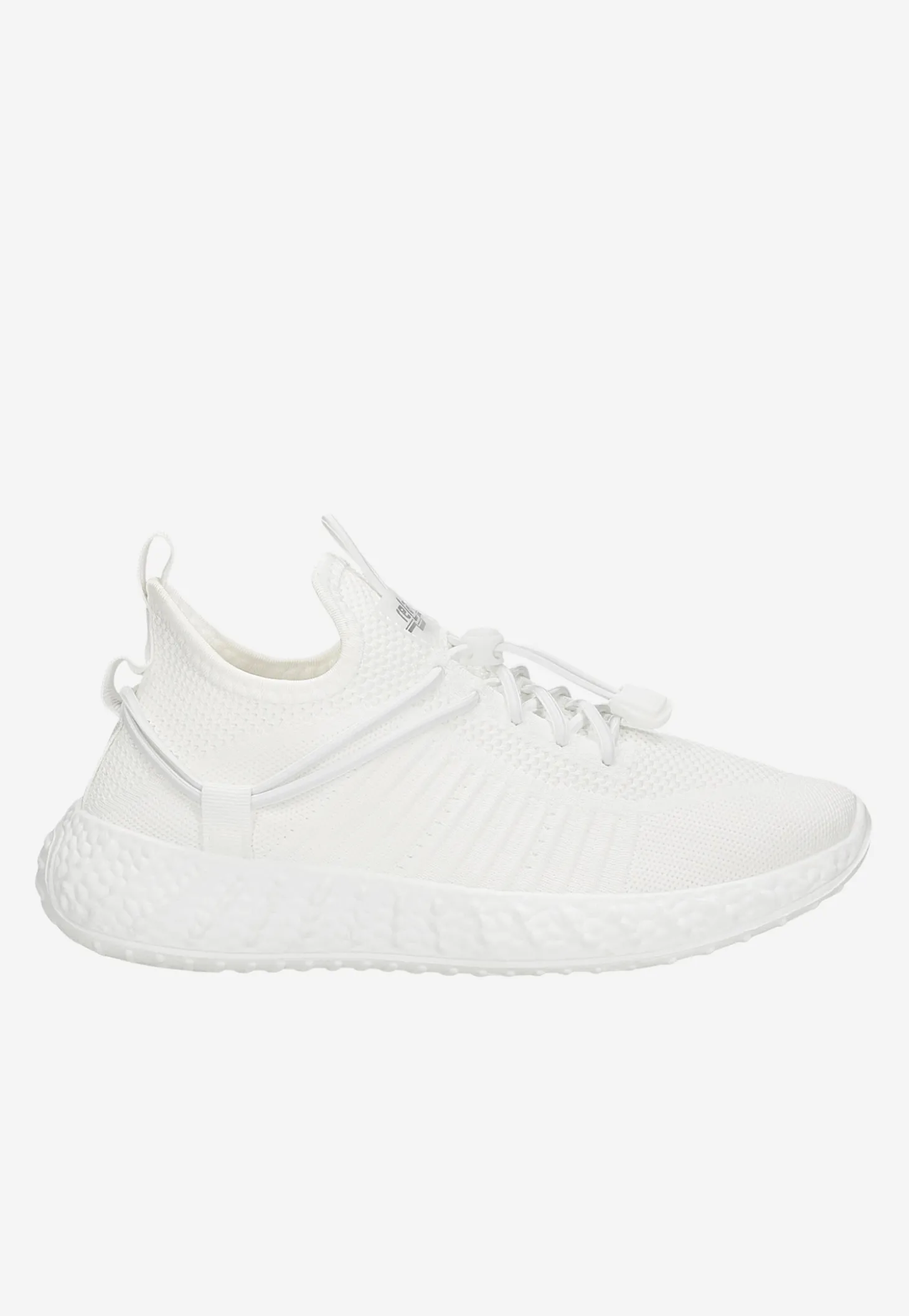 Białe monochromatyczne sneakersy RELAKS z materiału