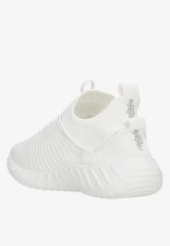 Białe monochromatyczne sneakersy RELAKS z materiału
