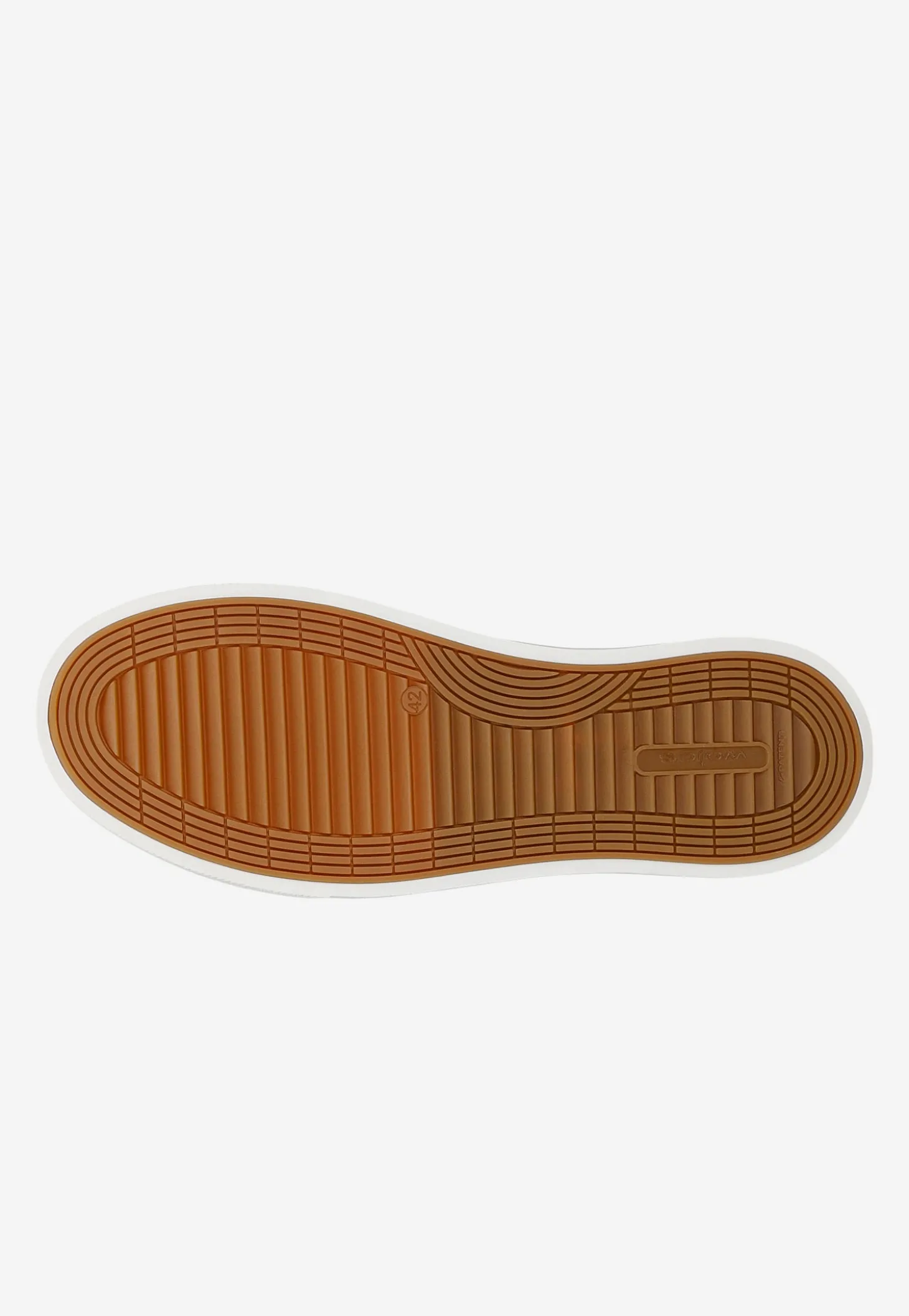 Białe skórzane trampki z wypukłym logo