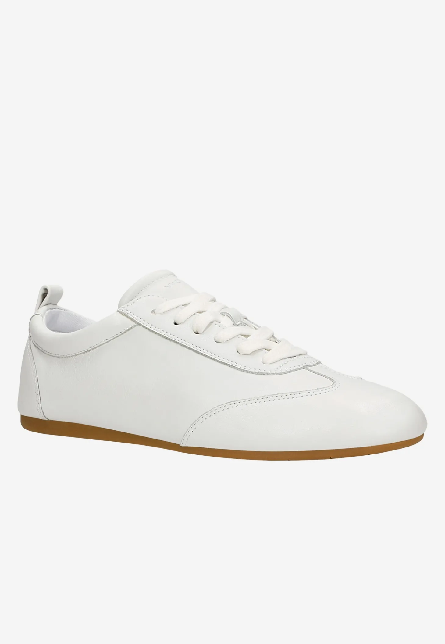 Białe sneakersy damskie ze skóry licowej