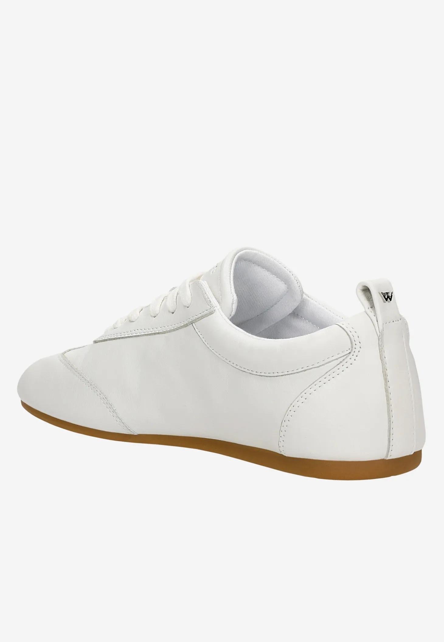 Białe sneakersy damskie ze skóry licowej