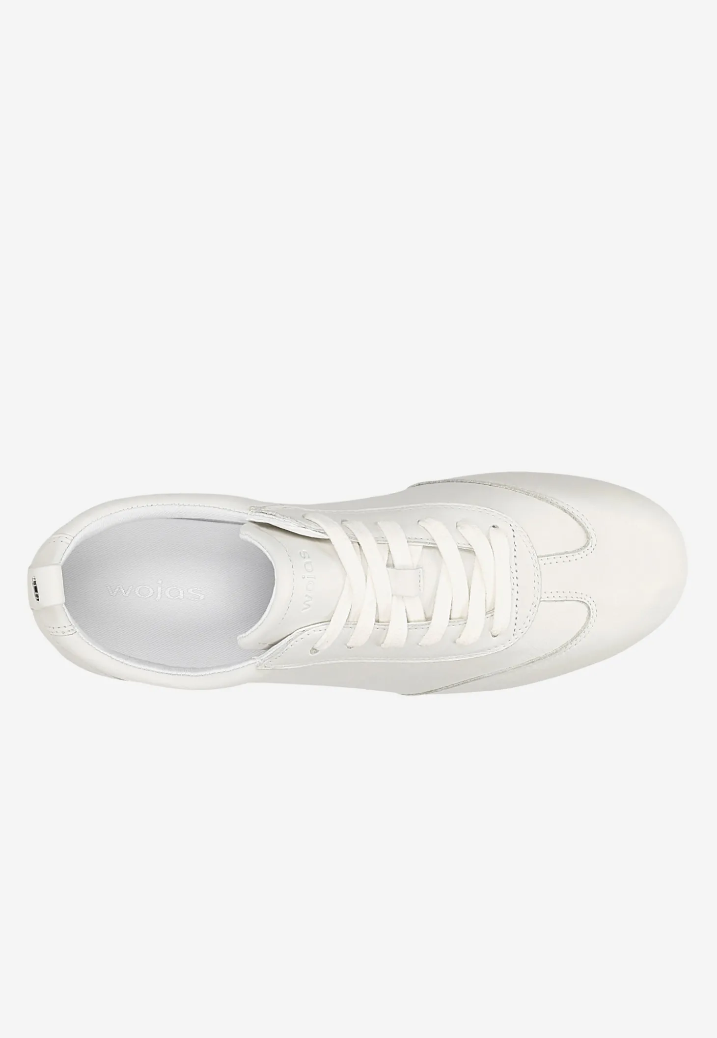 Białe sneakersy damskie ze skóry licowej