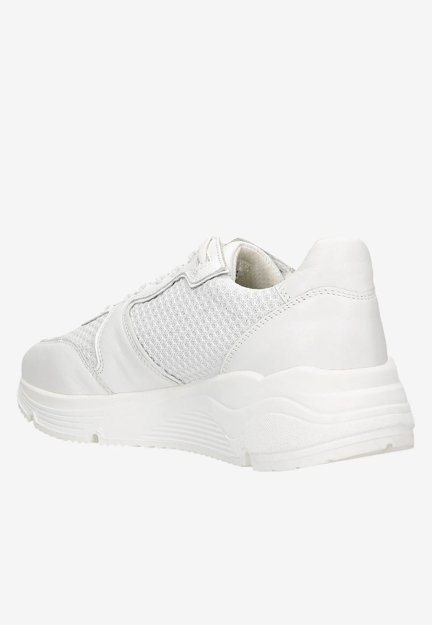 Białe sneakersy męskie z łączonych materiałów