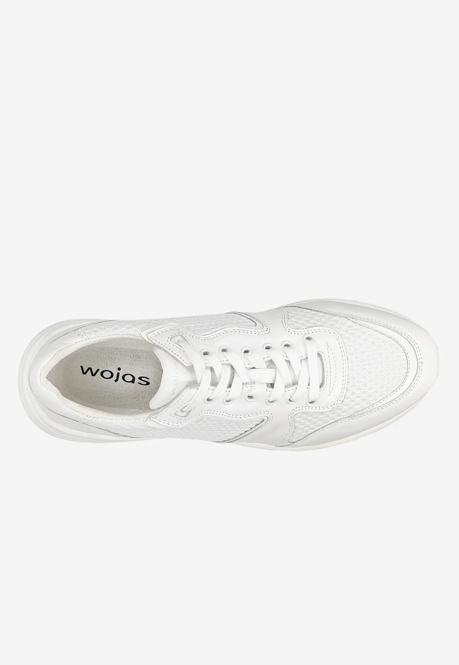 Białe sneakersy męskie z łączonych materiałów