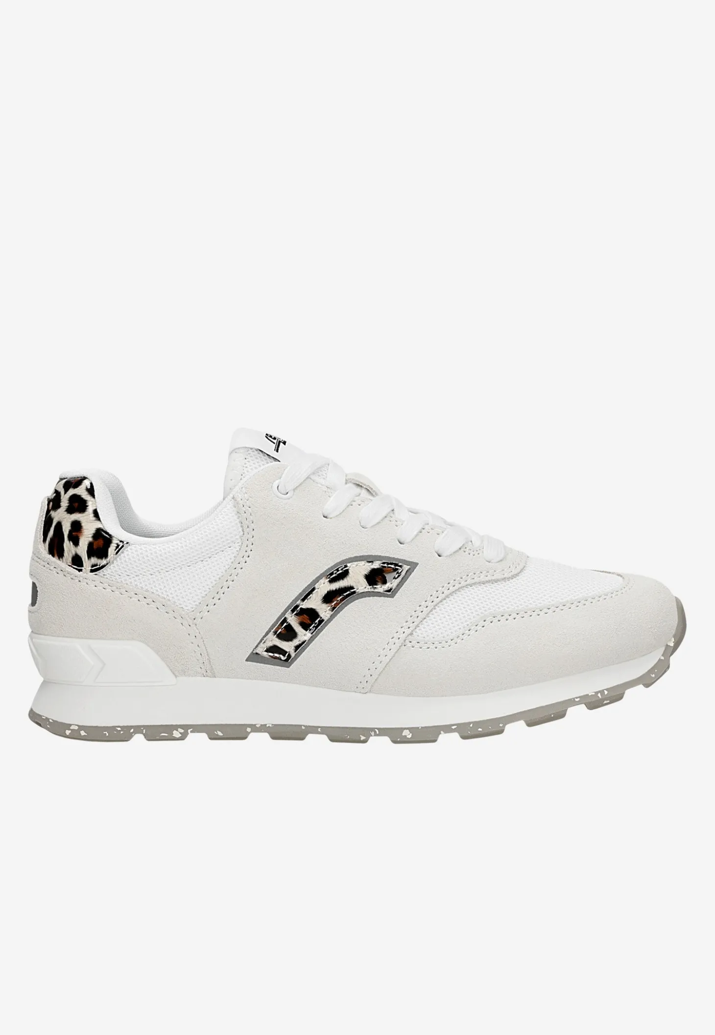 Białe sneakersy RELAKS z panterkowymi elementami