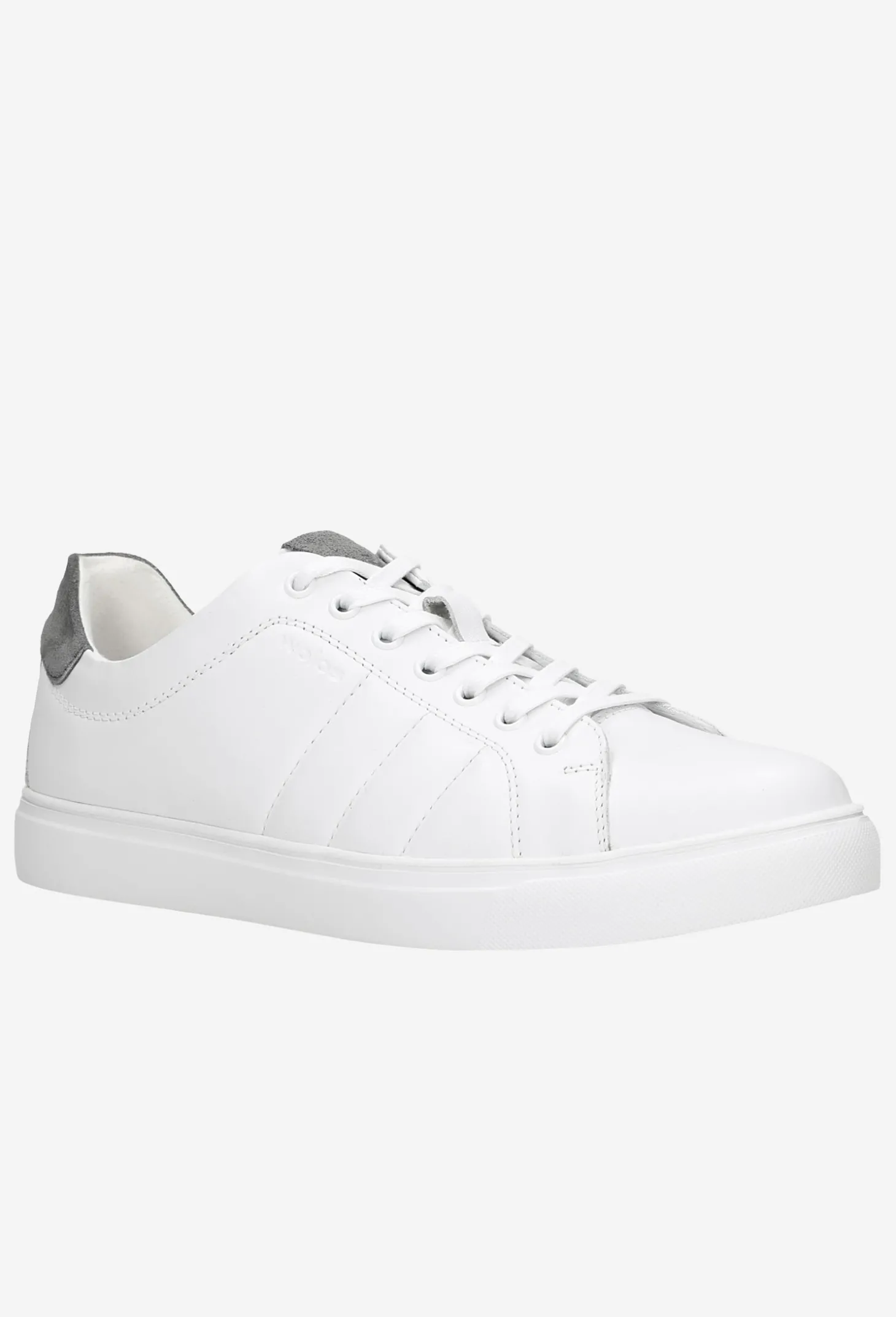 Białe trampki z szarymi wstawkami | COMFORT