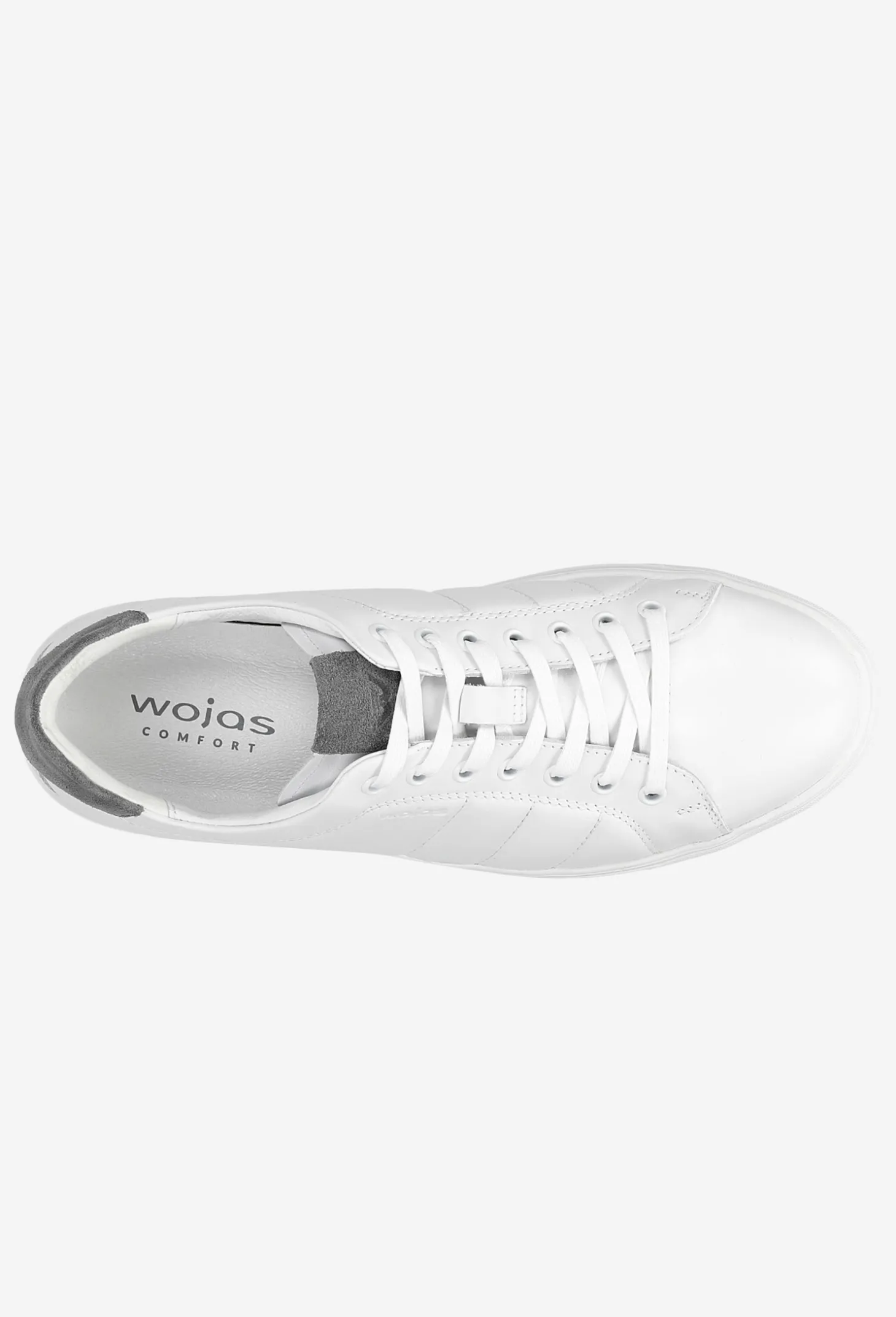 Białe trampki z szarymi wstawkami | COMFORT