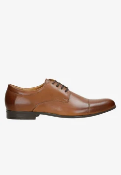Brązowe eleganckie półbuty męskie