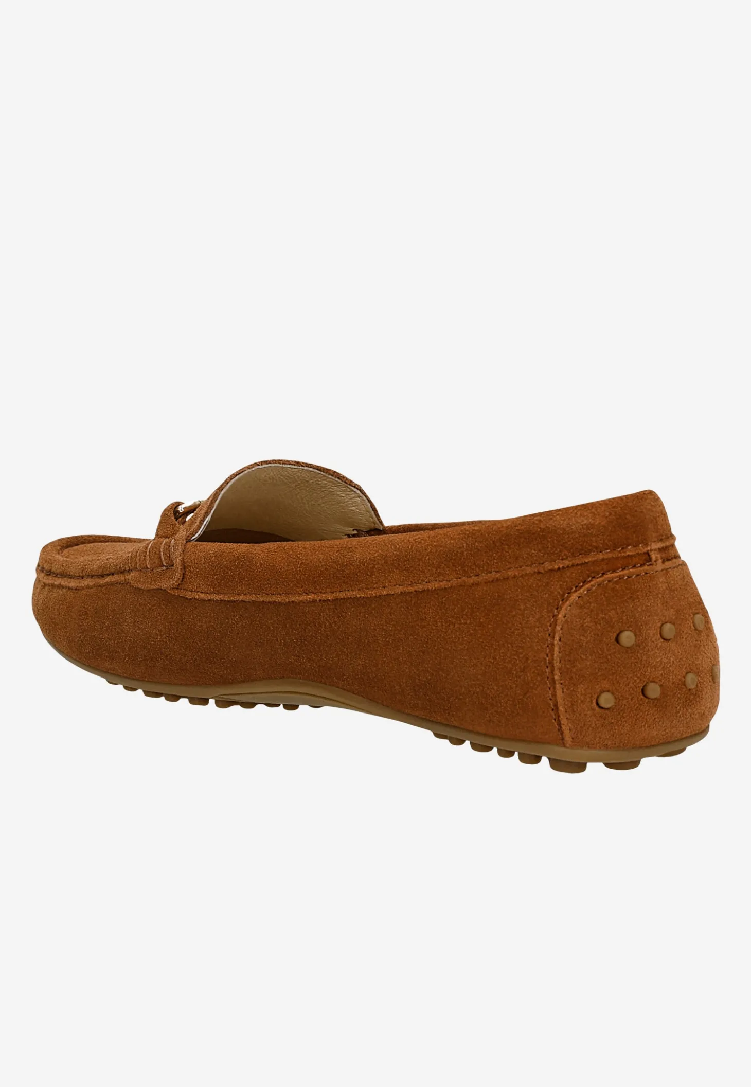 Brązowe mokasyny damskie typu car shoes