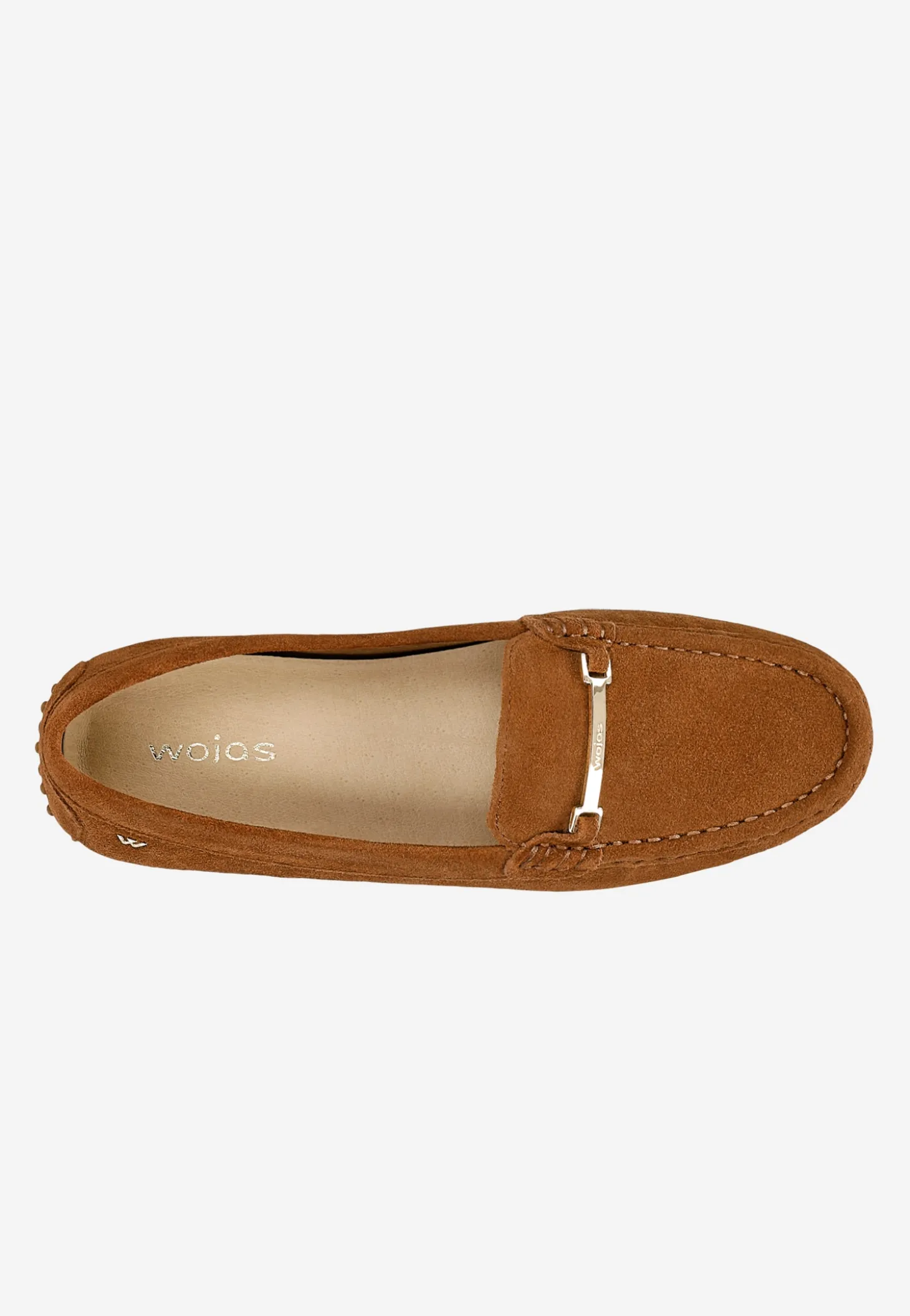 Brązowe mokasyny damskie typu car shoes