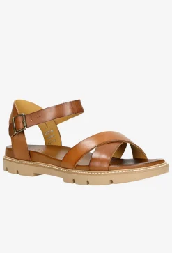 Brązowe sandały damskie w stylu casual
