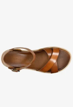 Brązowe sandały damskie w stylu casual