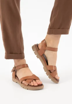 Brązowe sandały damskie w stylu casual