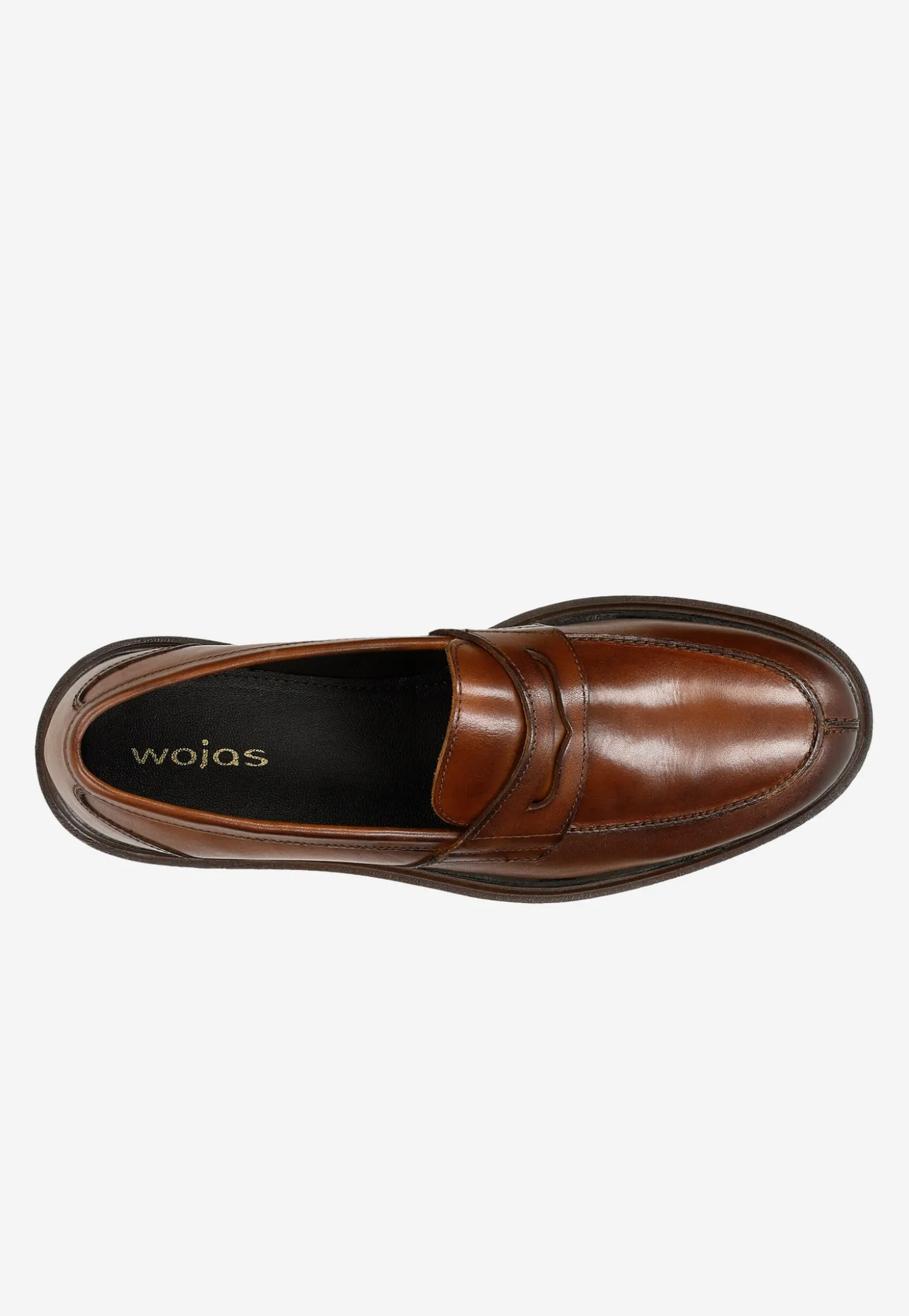 Brązowe skórzane mokasyny męskie penny loafers