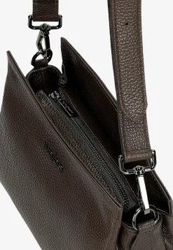 Ciemnobrązowa skórzana torebka damska na ramię