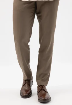 Ciemnobrązowe półbuty męskie z gładkiej skóry licowej