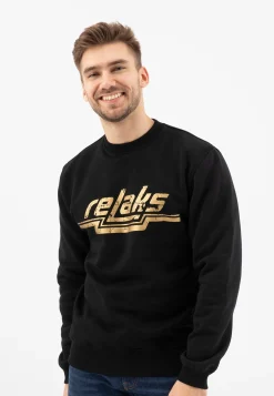 Czarna męska bluza dresowa RELAKS