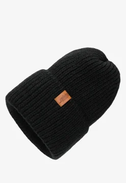 Czarna zimowa czapka damska typu beanie