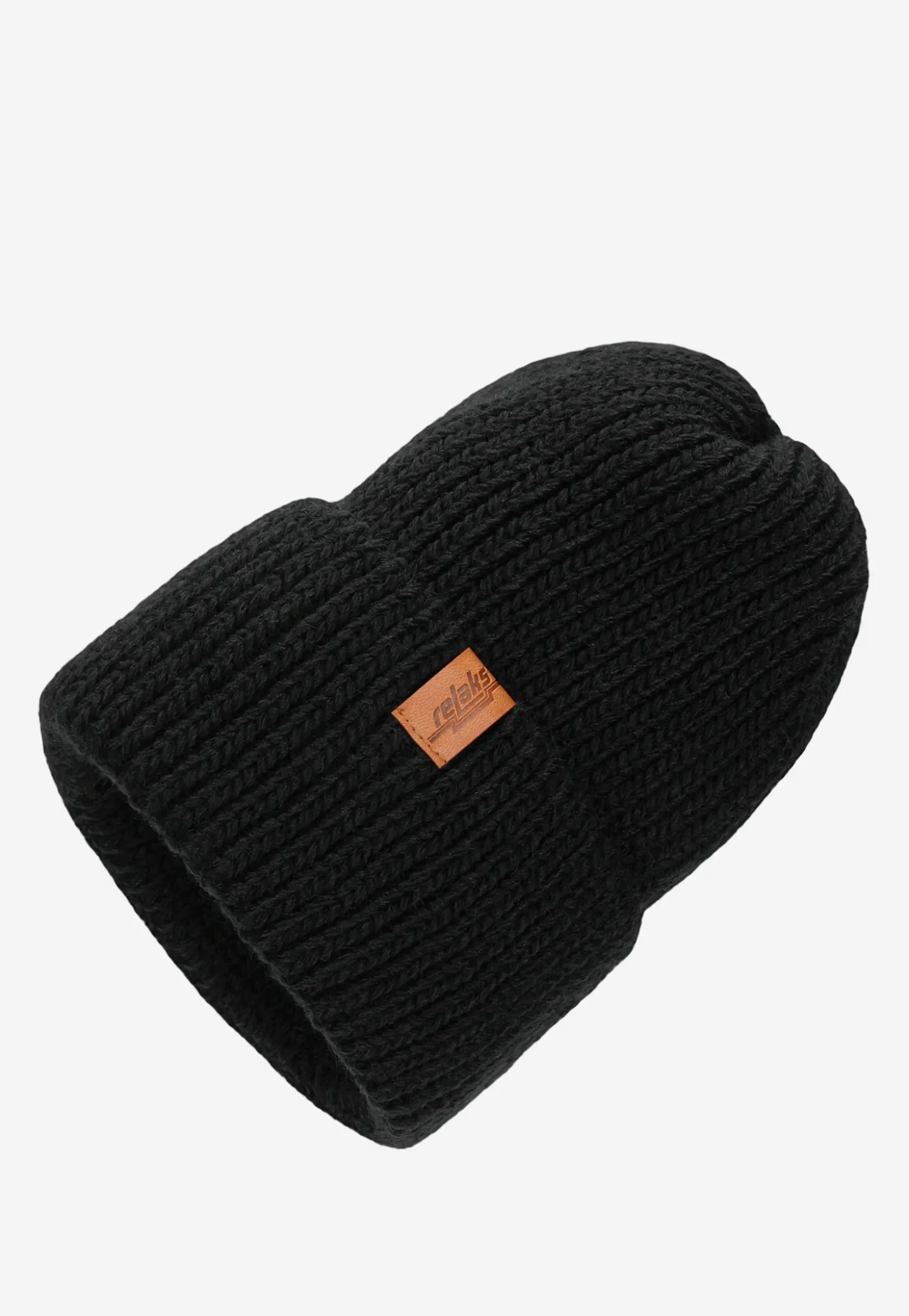 Czarna zimowa czapka damska typu beanie