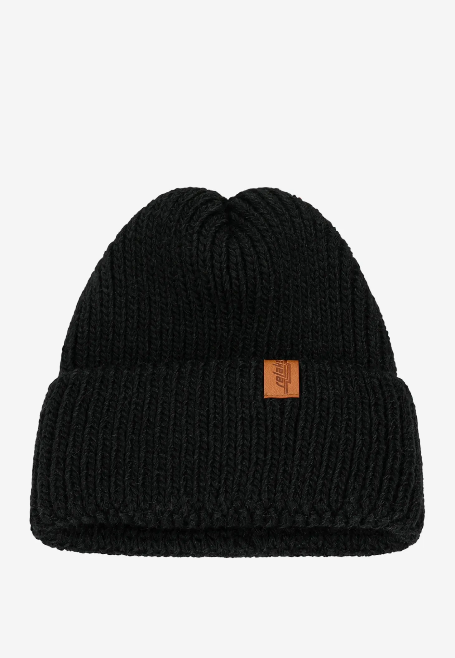 Czarna zimowa czapka damska typu beanie