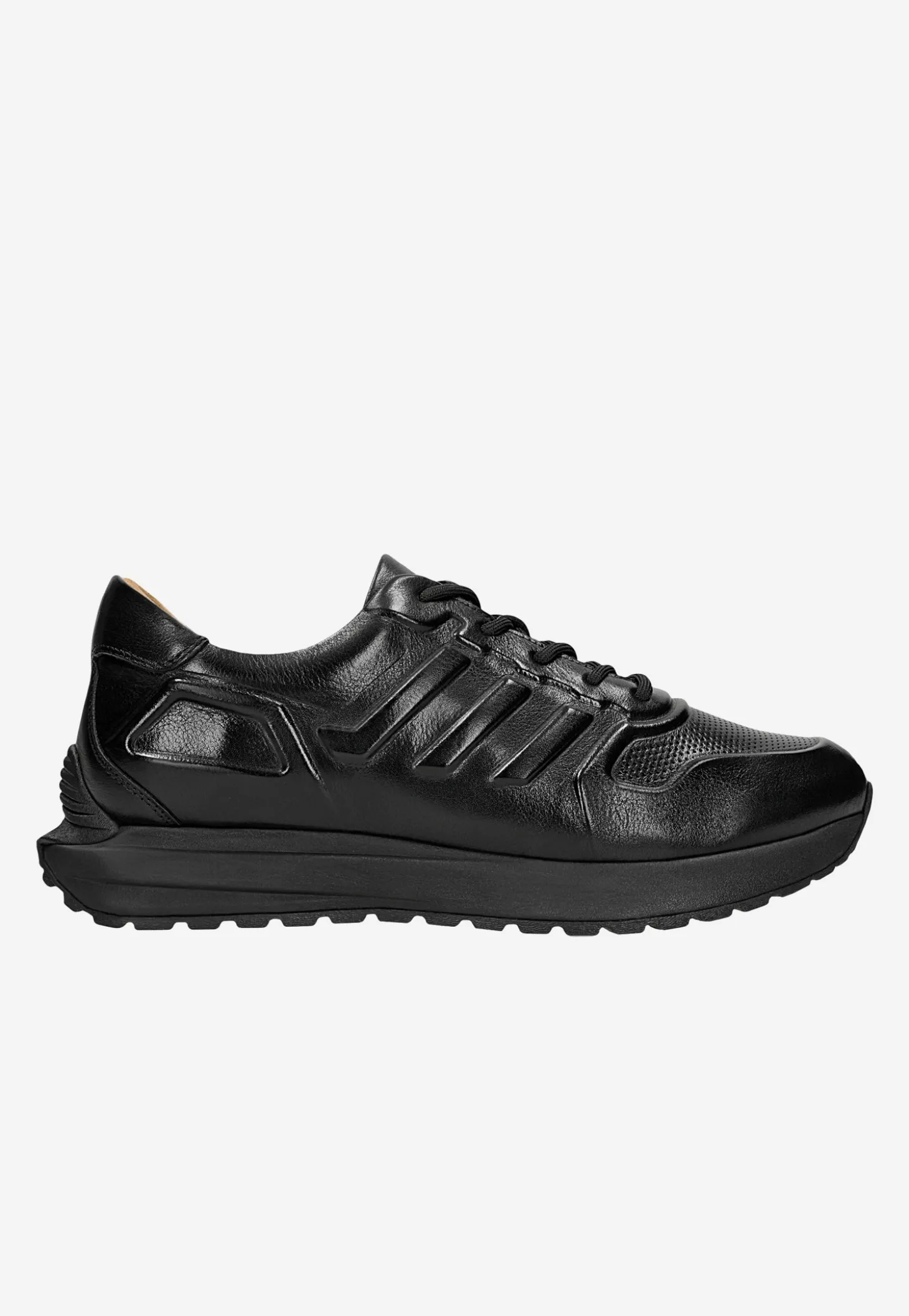 Czarne awangardowe sneakersy męskie