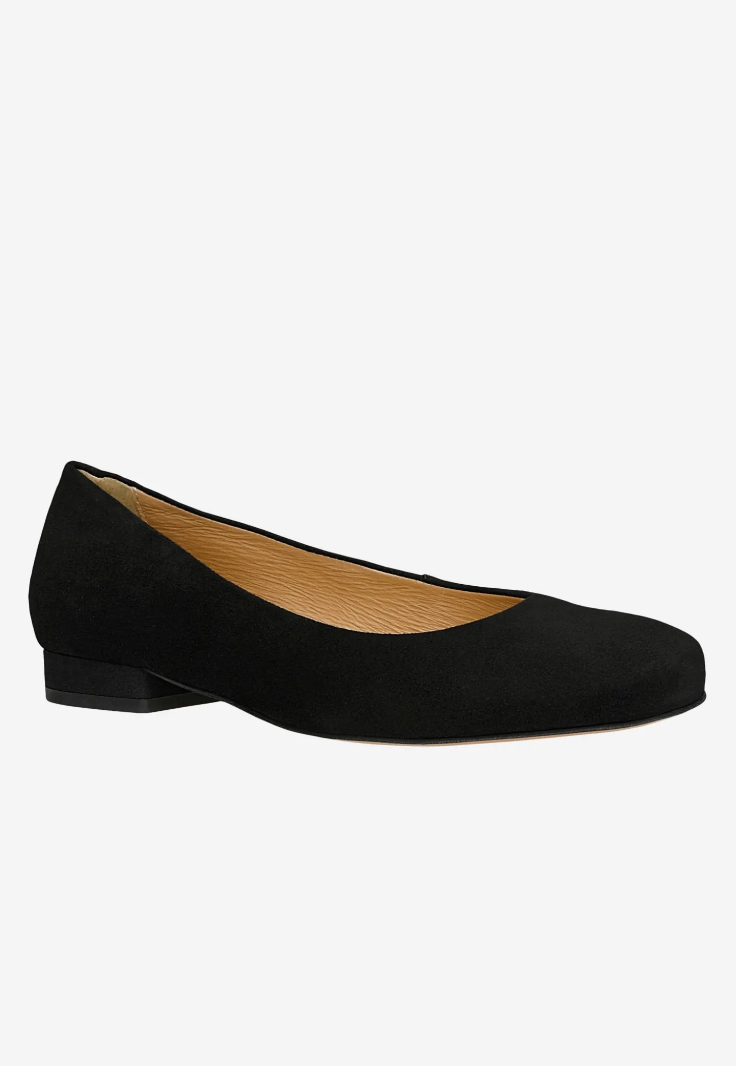 Czarne baleriny damskie na 2cm obcasie