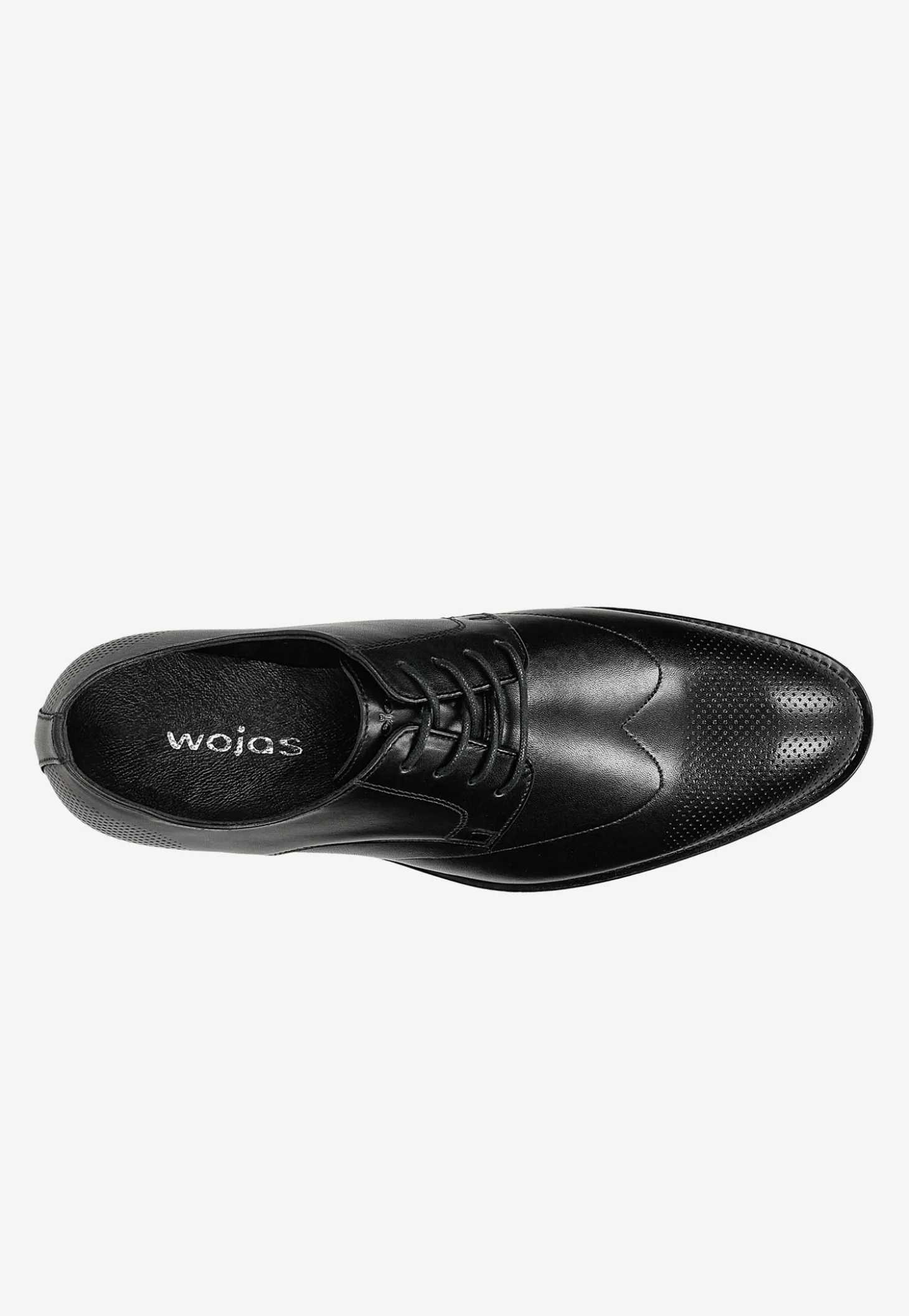 Czarne eleganckie buty męskie ze skóry licowej