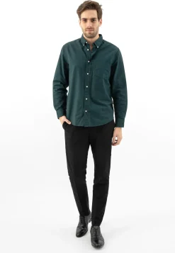 Czarne eleganckie półbuty męskie quarter brogue