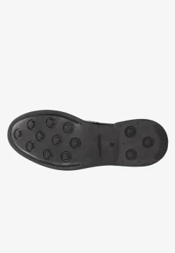 Czarne lakierowane mokasyny męskie typu penny loafers