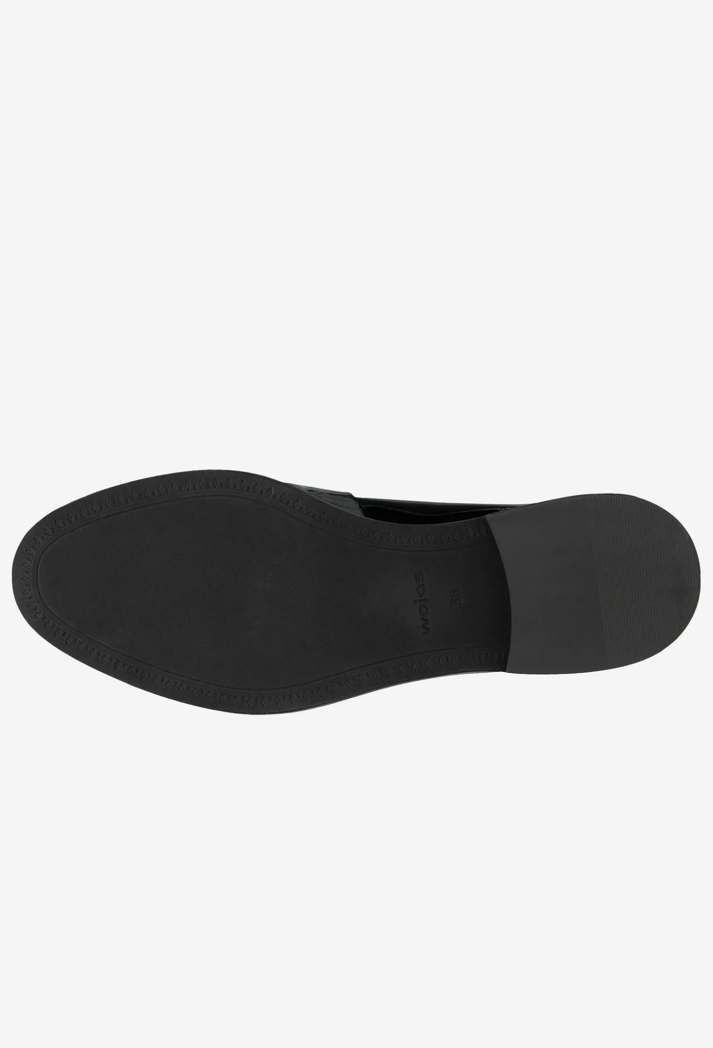 Czarne lakierowane mokasyny damskie w stylu formal