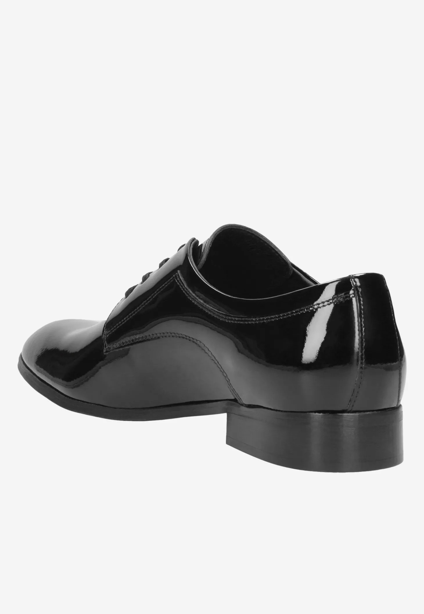 Czarne lakierowane męskie półbuty w stylu formal