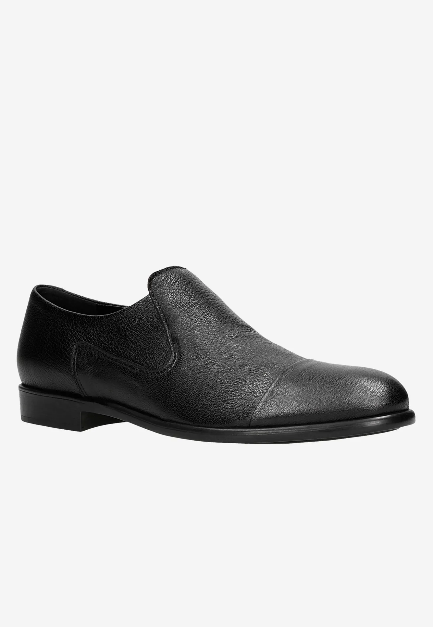 Czarne loafersy damskie ze skóry licowej