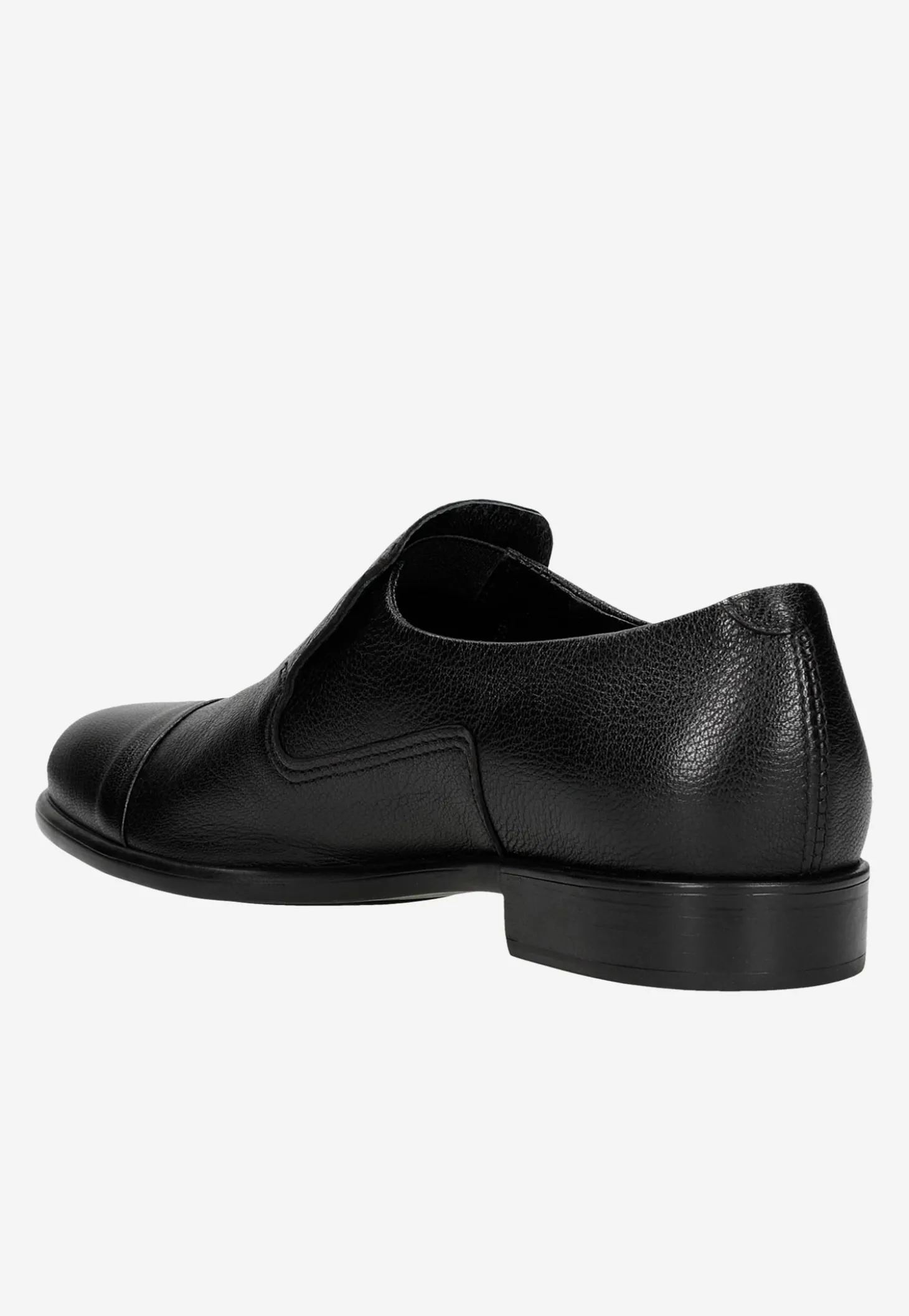 Czarne loafersy damskie ze skóry licowej