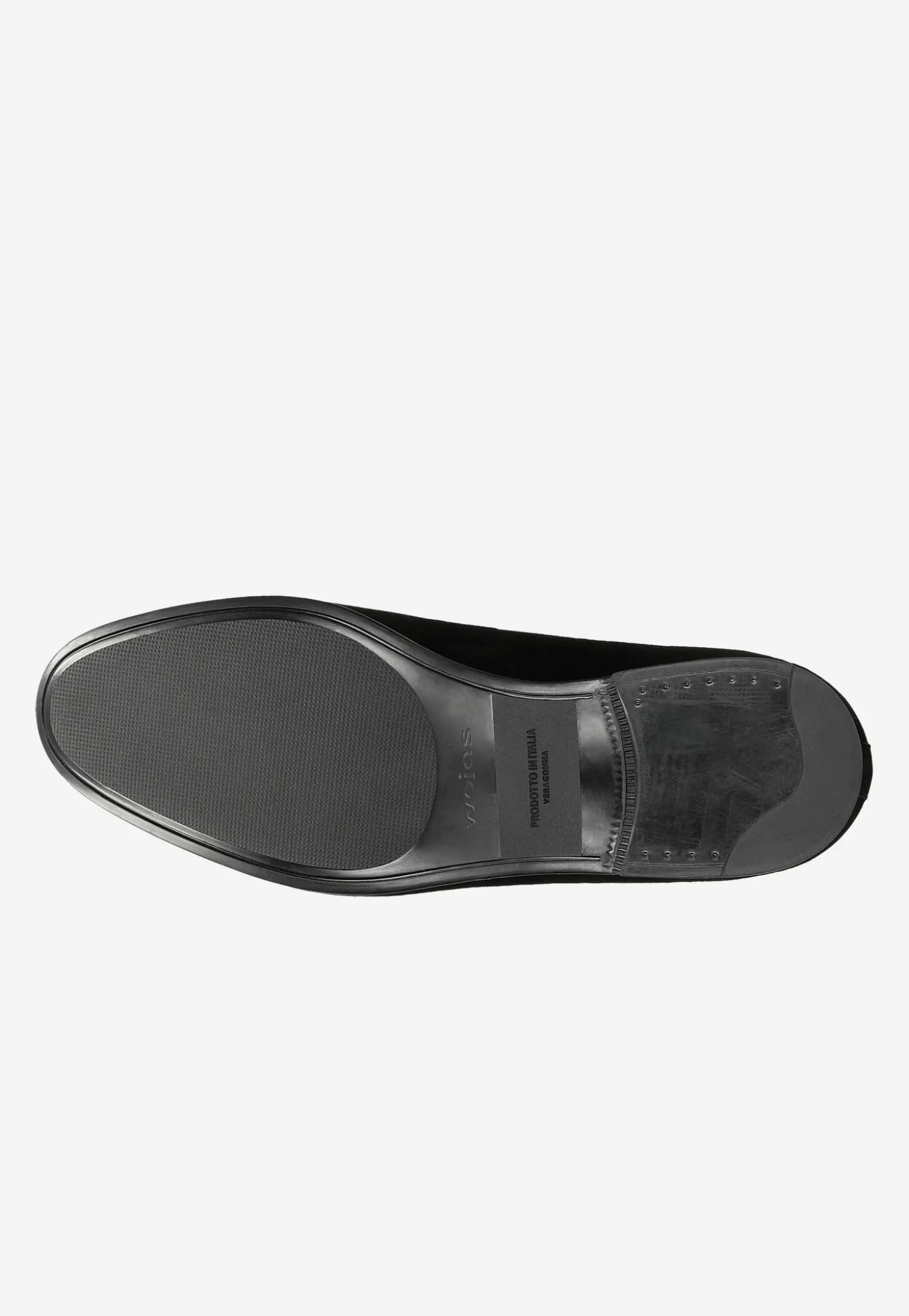 Czarne loafersy męskie z weluru