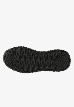 Czarne materiałowe sneakersy RELAKS na żłobionej podeszwie