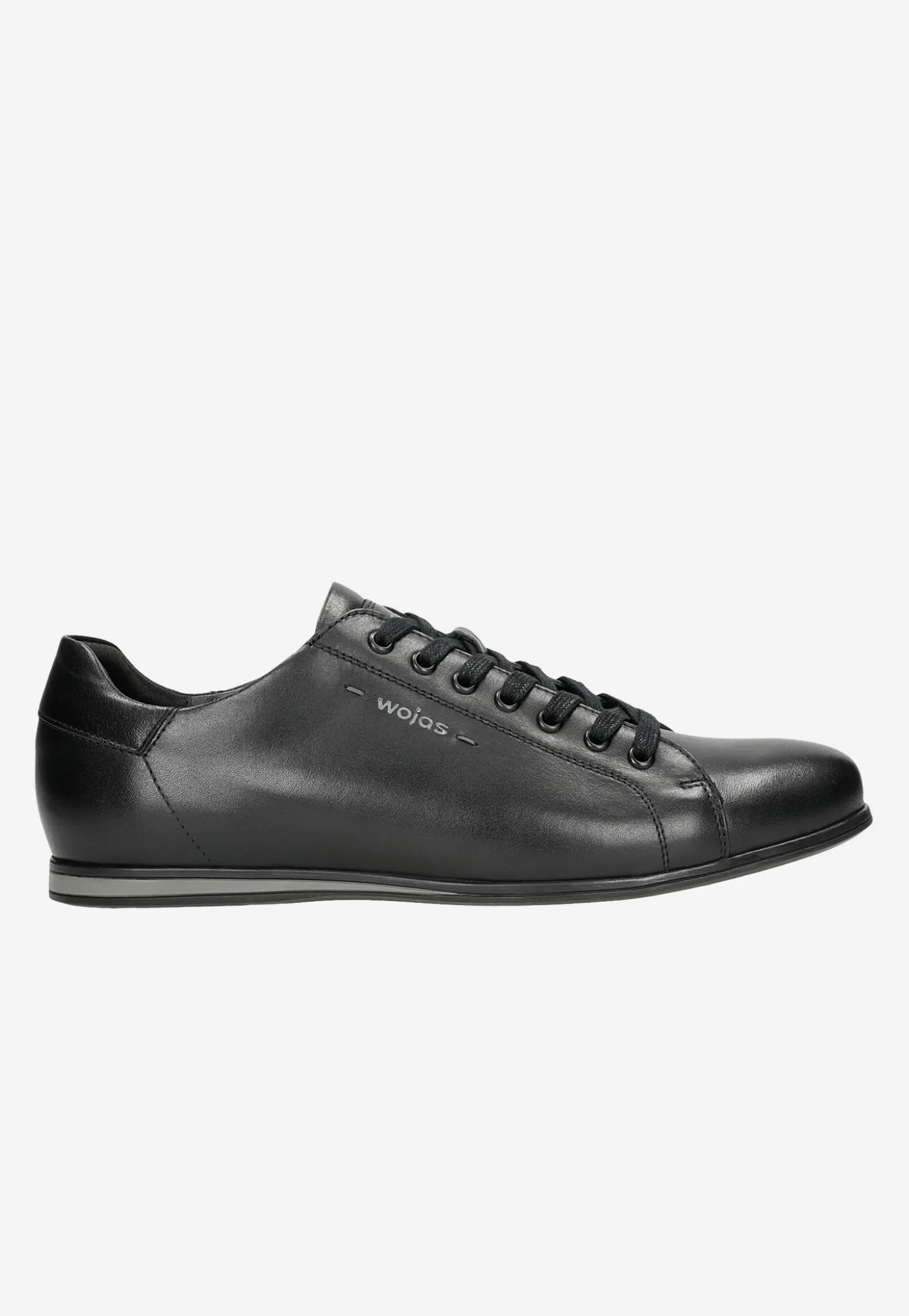 Czarne minimalistyczne sneakersy męskie w klasycznym stylu