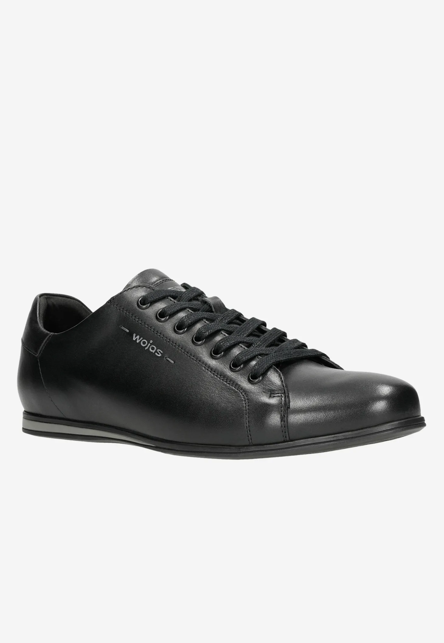 Czarne minimalistyczne sneakersy męskie w klasycznym stylu
