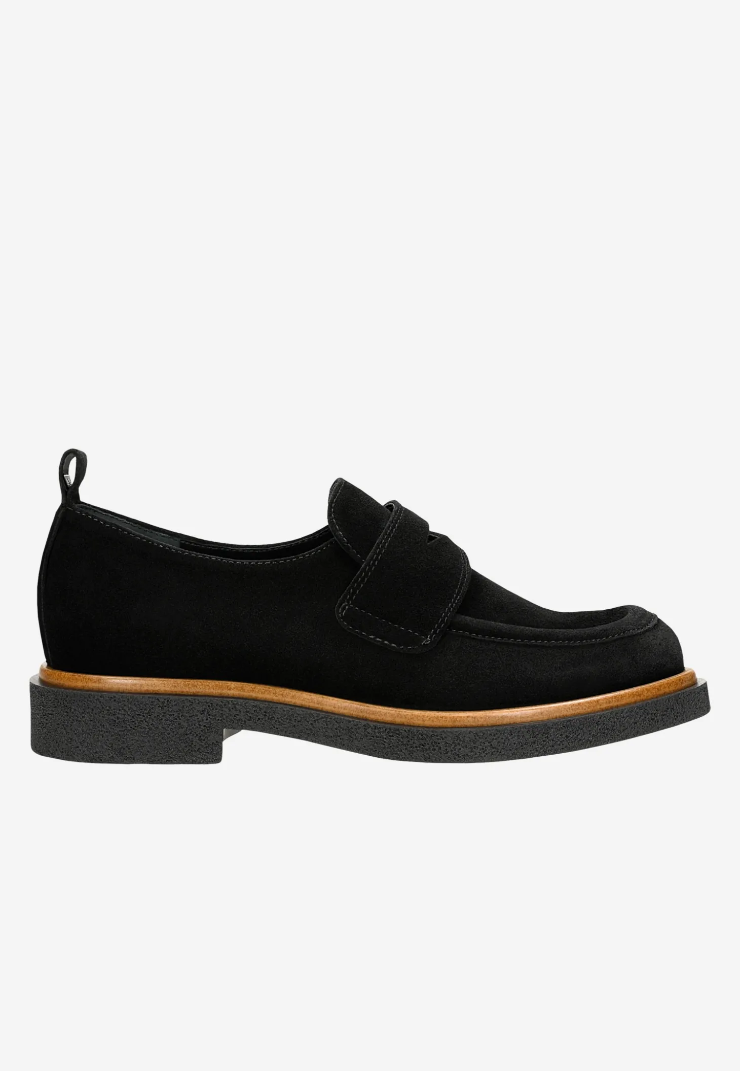 Czarne mokasyny damskie penny loafers w stylu casual