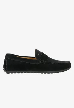 Czarne mokasyny męskie w stylu casual